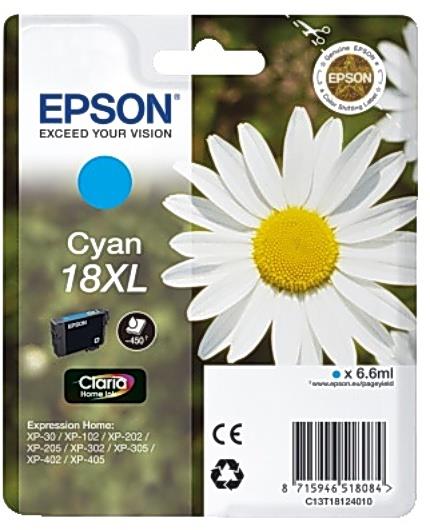 E115410 Epson C13T18124010 Blekk EPSON T1812 C13T18124010 XL bl&#229; 